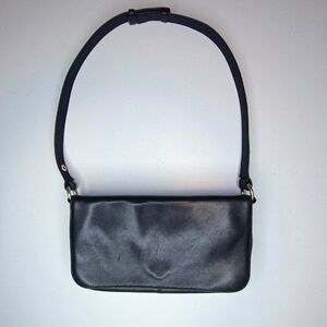 HOBO International Vintage Classic Minimalist Black Leather Shoulder Bag